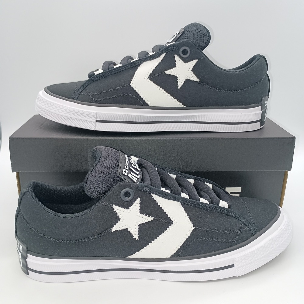 Converse Star Player Puff Ox Black White Mens 9.5 Womens 11 Sneakers A11483C